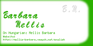 barbara mellis business card